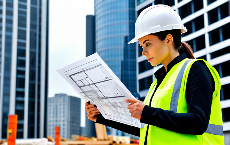 시스템 성능 모니터링 유틸리티 - **
"A professional female architect, fully clothed in smart casual attire, reviewing blueprints on ...